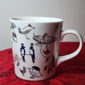 Crate & Barrel "Early Bird" “Up And At Em” “ Rise & Shine Birds Mug